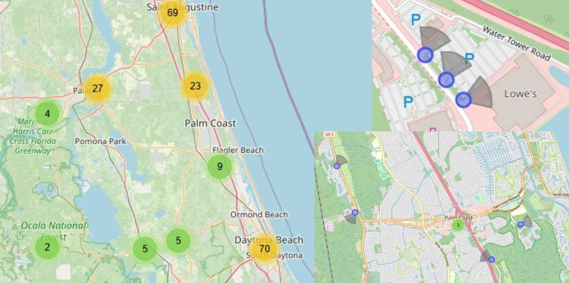 Flock & ALPR Camera Locations by Map in Flagler County Florida.