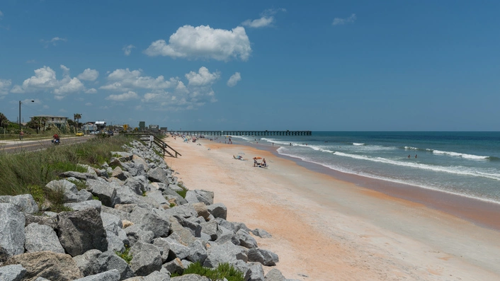 Flagler Beach pier and coastline