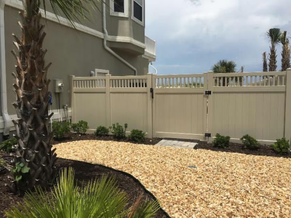 Property Entrance Privacy Fence by Alpha Fence