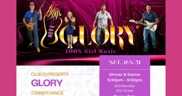 Club 51 Present Glory - All Girl Music Dinner & Dance