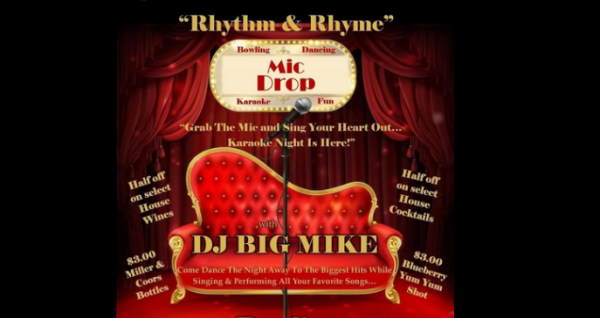 Rhythm & Rhyme Karaoke Night – Palm Coast Lanes | MIC DROP, Cosmic Bowling & Drink Specials