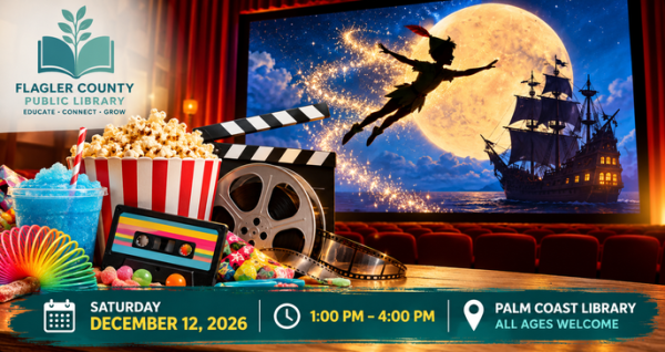 Retro Movie Day featuring a classic 90s PG movie and nostalgic treats for all ages at the Palm Coast Public Library on December 12, 2026, on PalmCoastLocal.com.