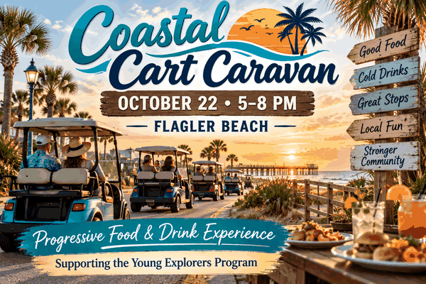 Coastal Cart Caravan brings a progressive golf-cart food and drink fundraiser to Flagler Beach October 22 on PalmCoastLocal.com