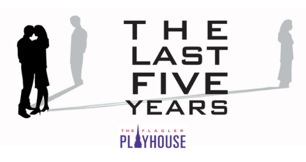 Official artwork for The Last Five Years, presented by Flagler Playhouse in Bunnell November 6–15, 2026 on PalmCoastLocal.com