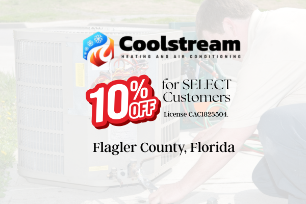 Coolstream Heating and Air Conditioning HVAC Services with 10 Percent Savings in Palm Coast
